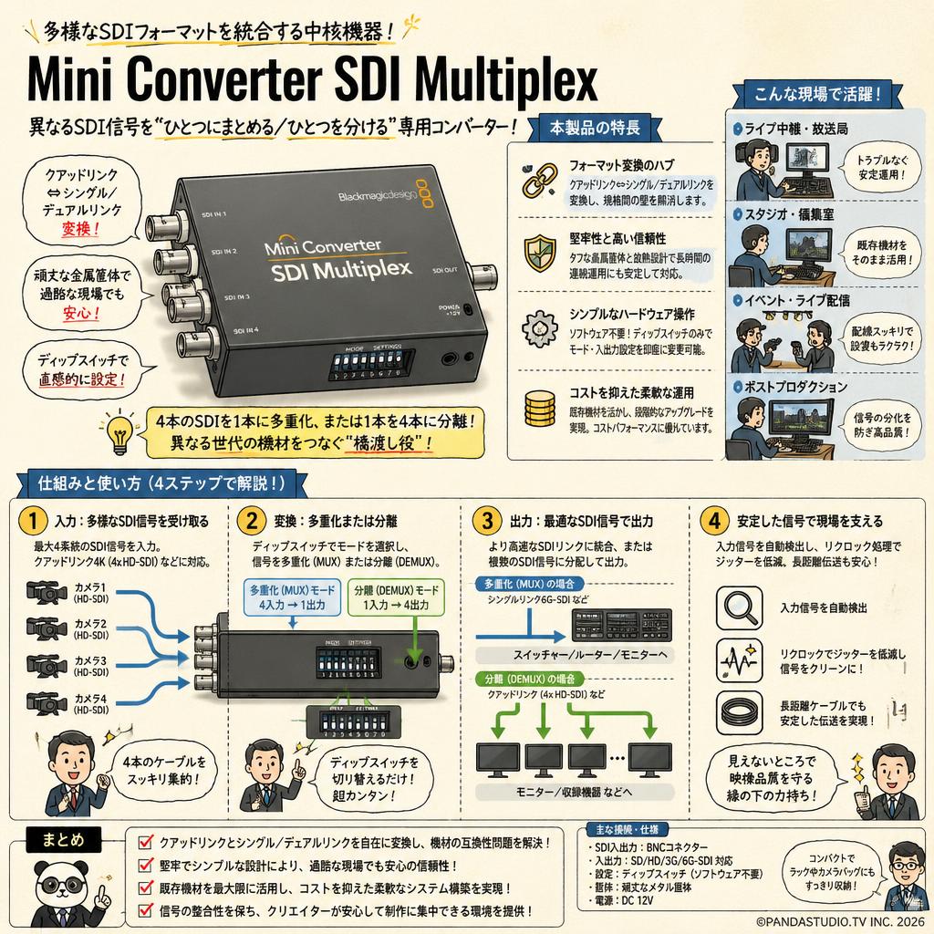Blackmagic Design Mini Converter SDI Multiplex 概要
