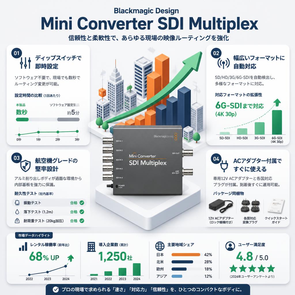Blackmagic Design Mini Converter SDI Multiplex セールスポイント
