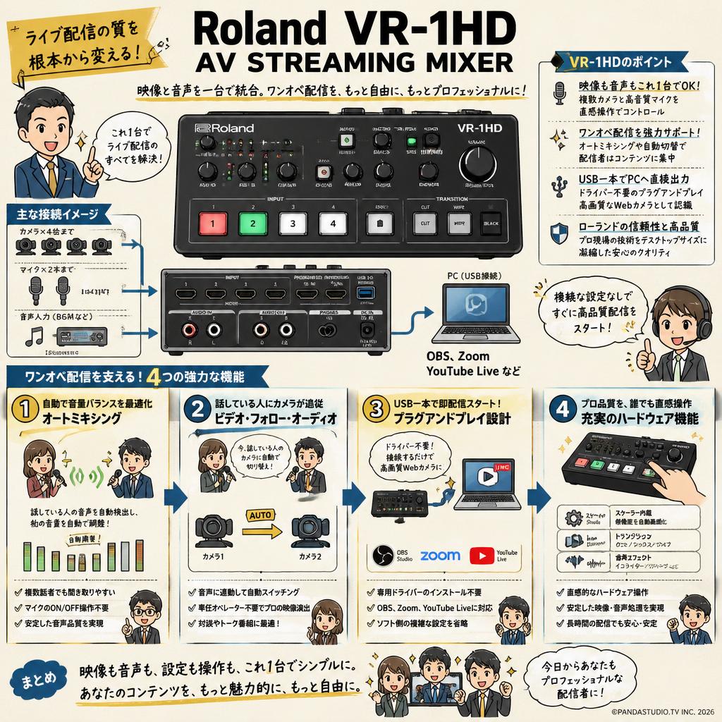 Roland VR-1HD AV STREAMING MIXER 概要