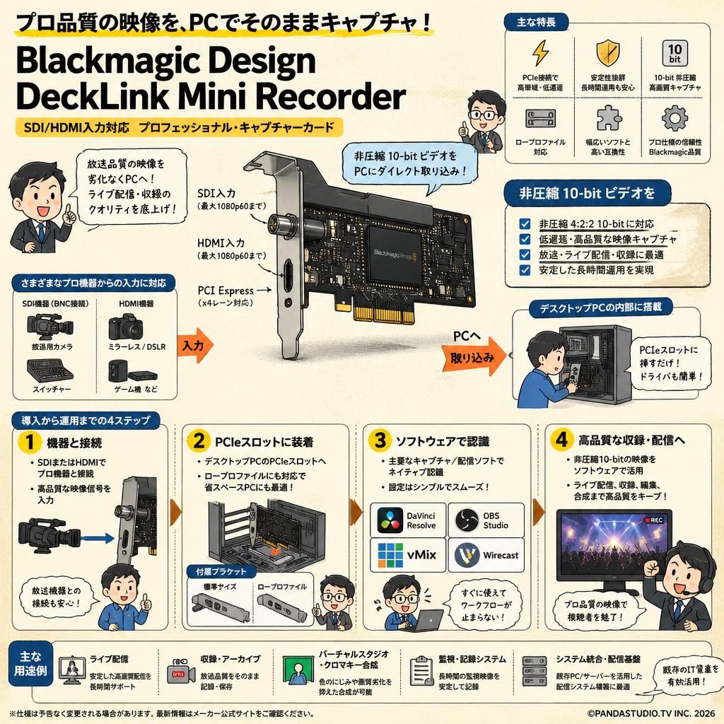 Blackmagic Design DeckLink  Mini Recorder 概要