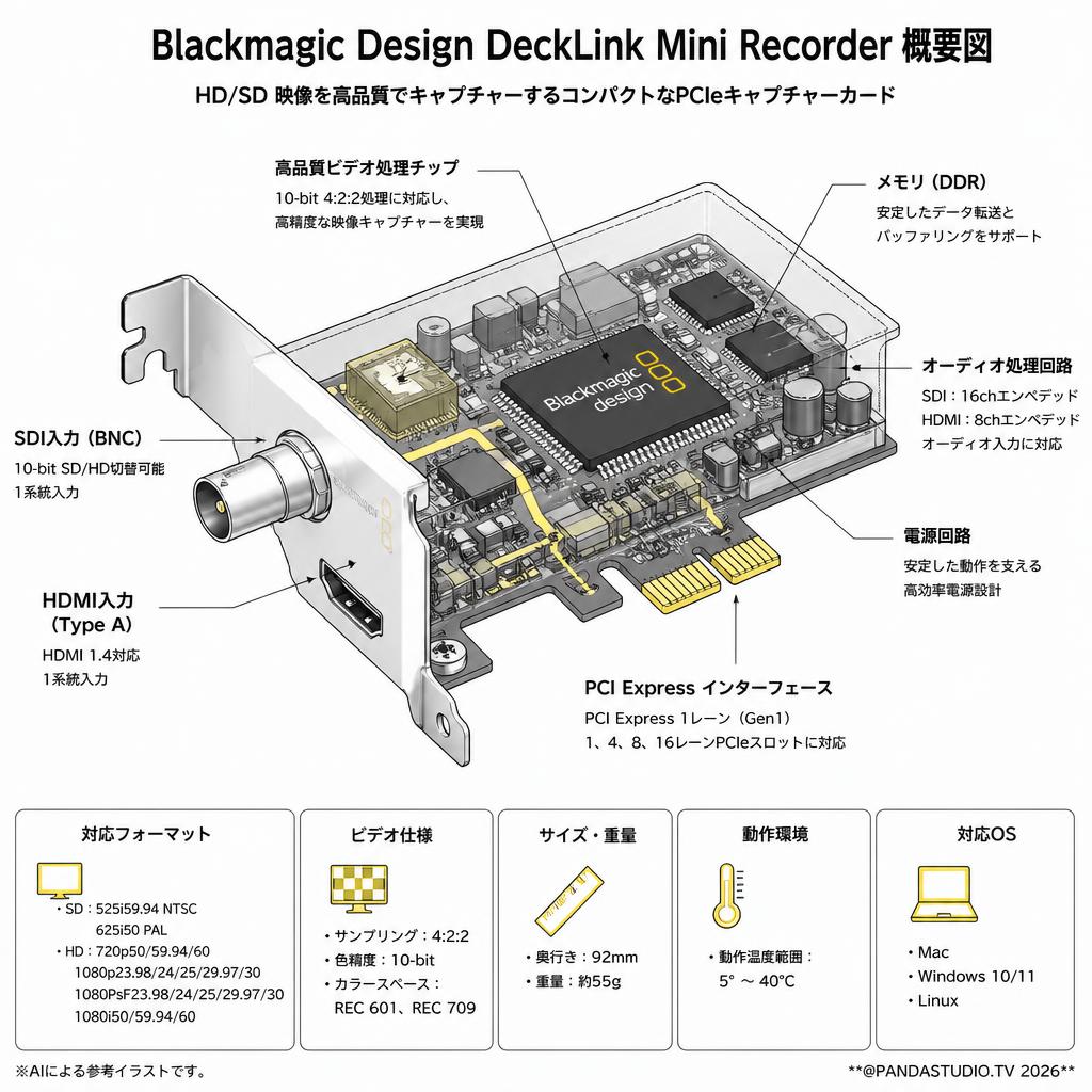 Blackmagic Design DeckLink  Mini Recorder スペック