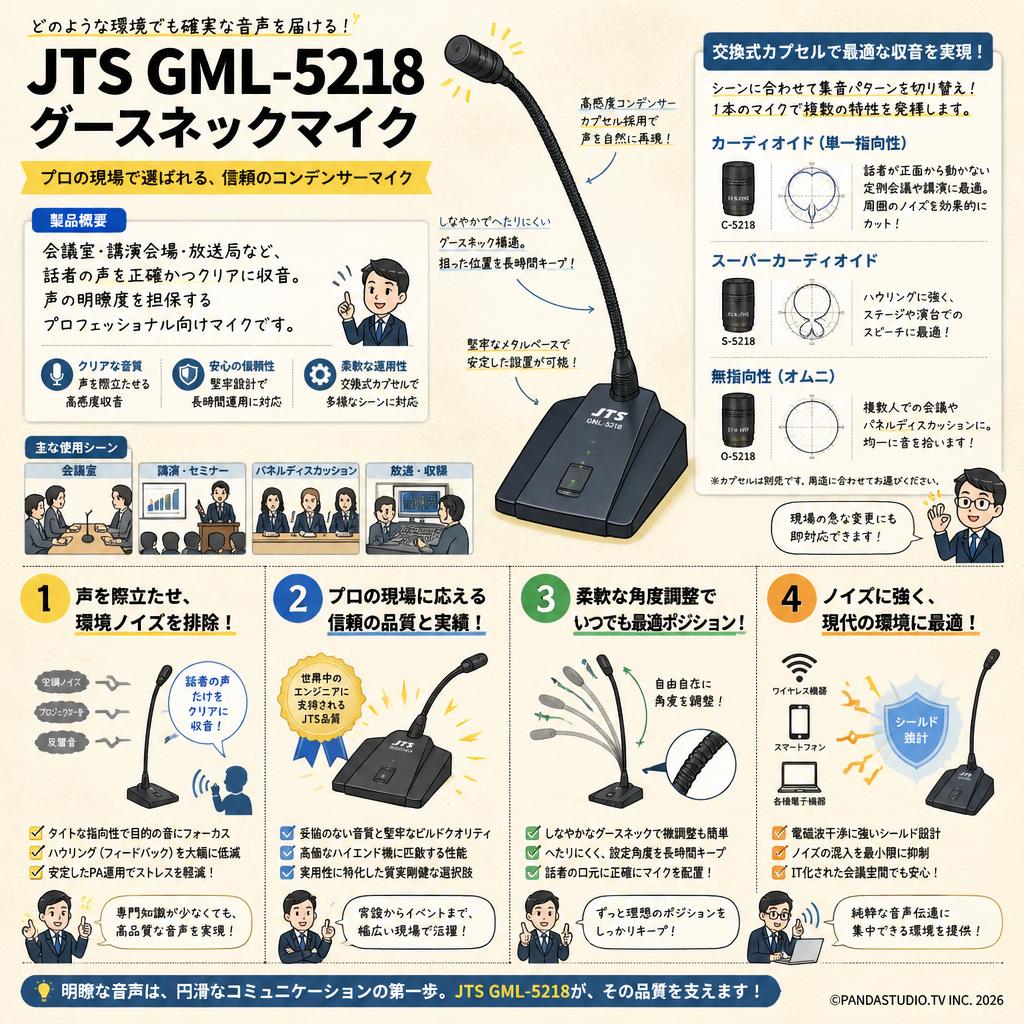 JTS GML-5218 グースネックマイク 概要
