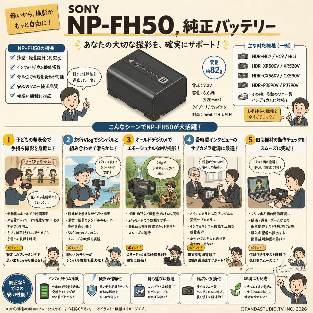 SONY NP-FH50 純正バッテリー 用途