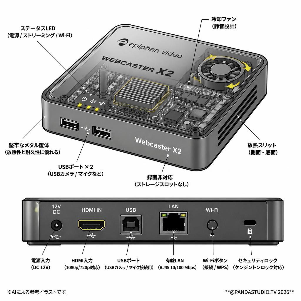Epiphan Video  Webcaster X2 スペック