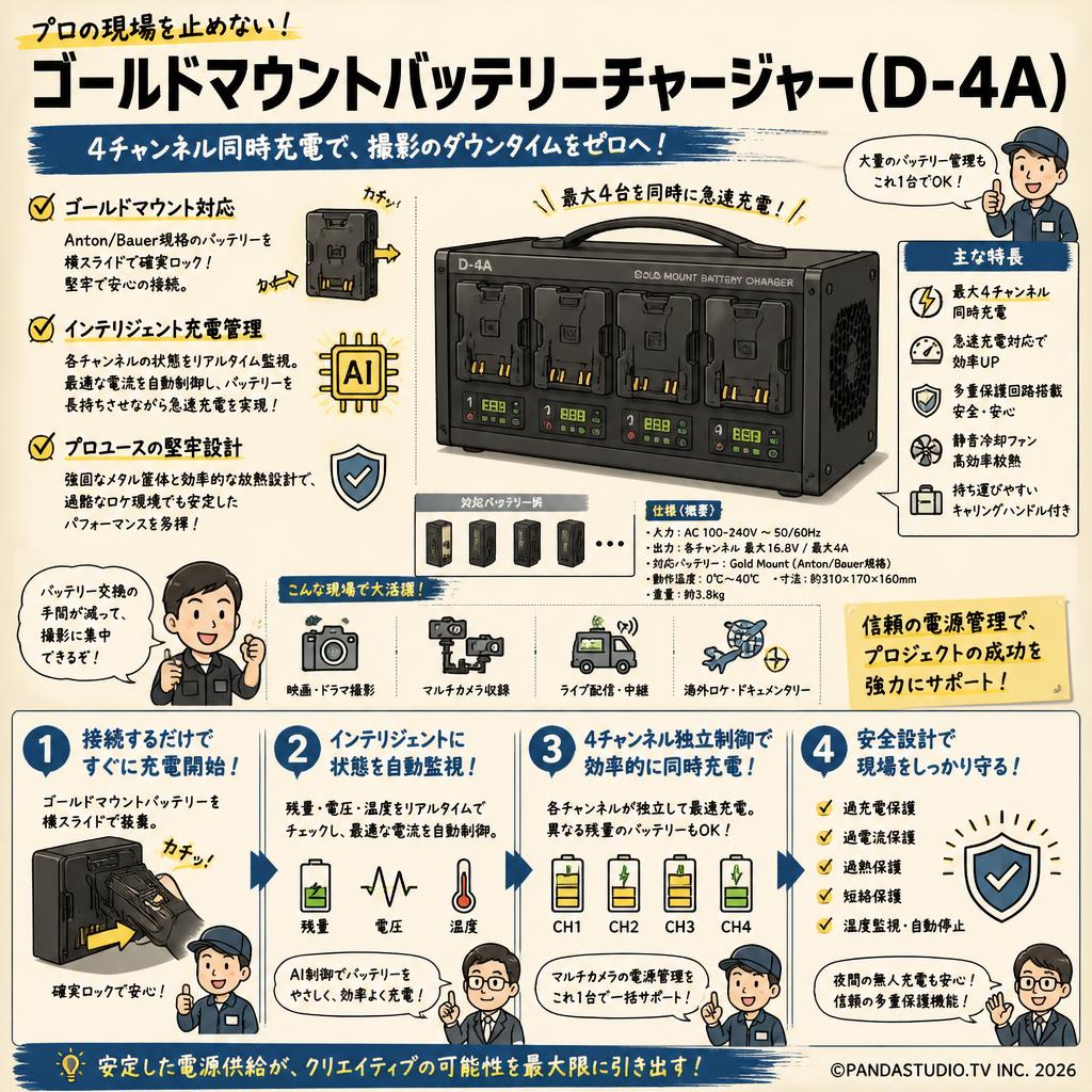 ゴールドマウントバッテリーチャージャー（D-4A） 概要