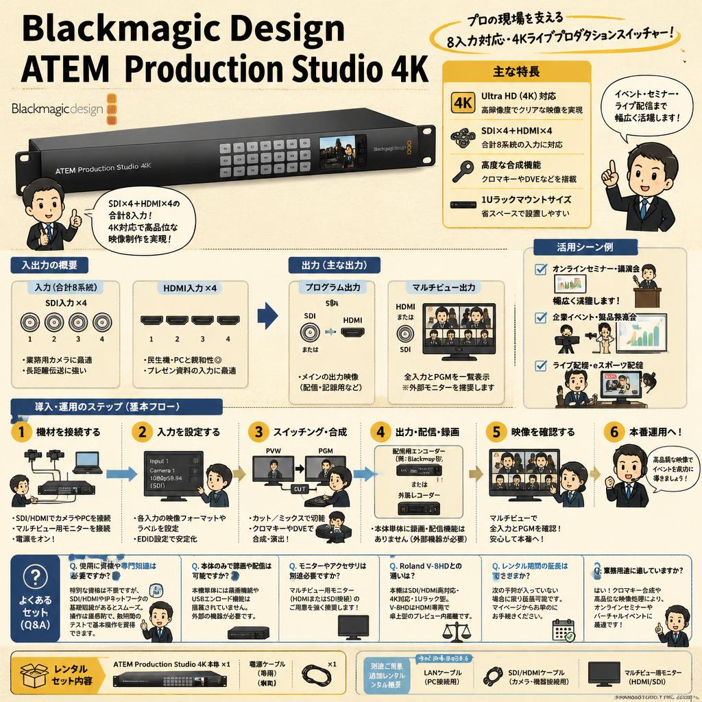 Blackmagic Design ATEM  Production Studio 4K FAQ（よくある質問と答え）