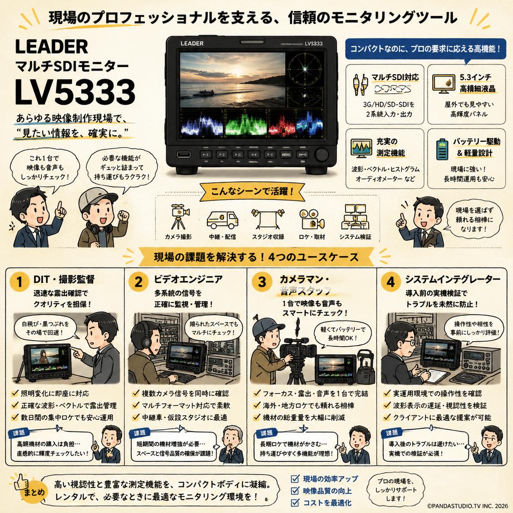 LEADER マルチSDIモニター LV5333 おもな対象のお客様