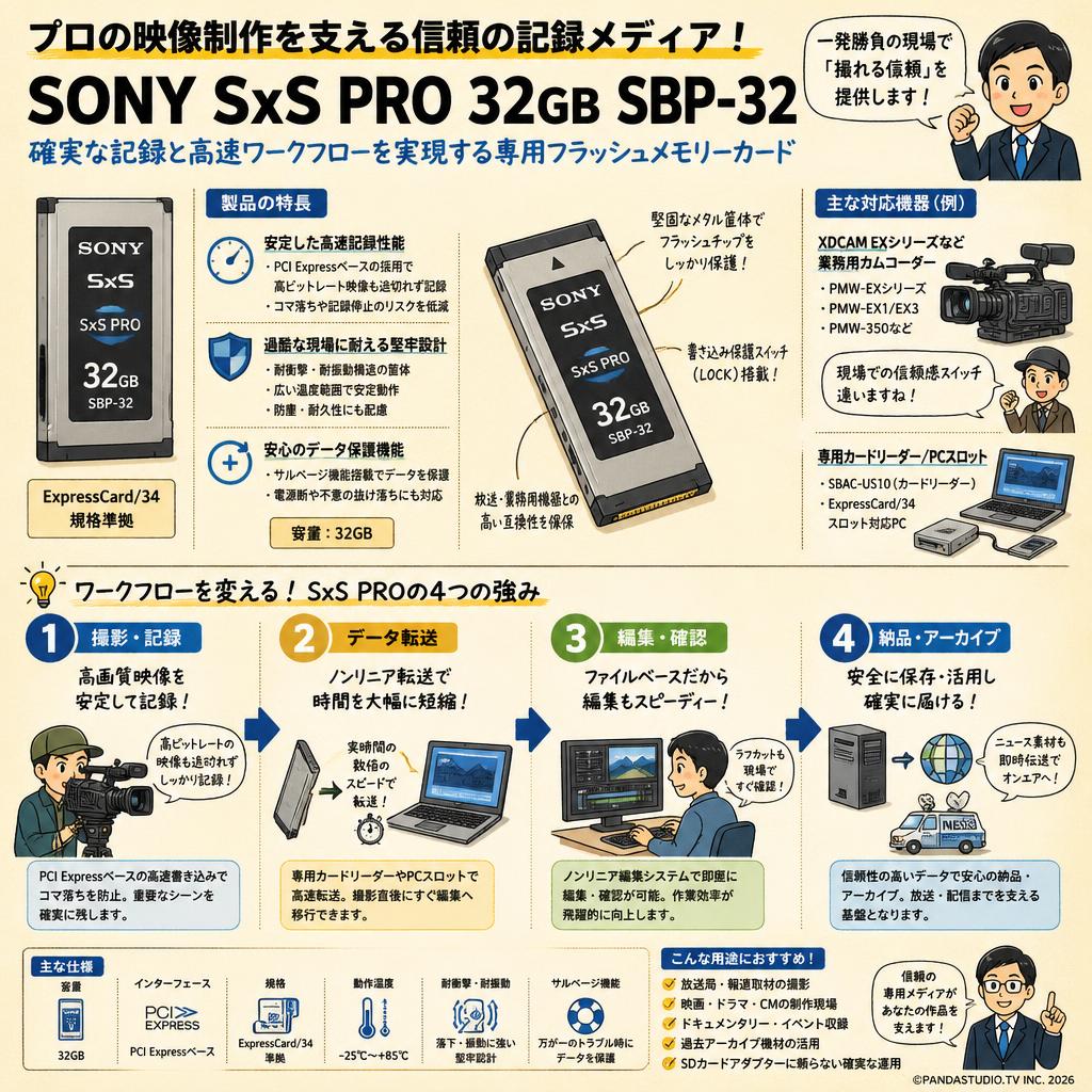 SONY SxS PRO 32GB SBP-32 概要