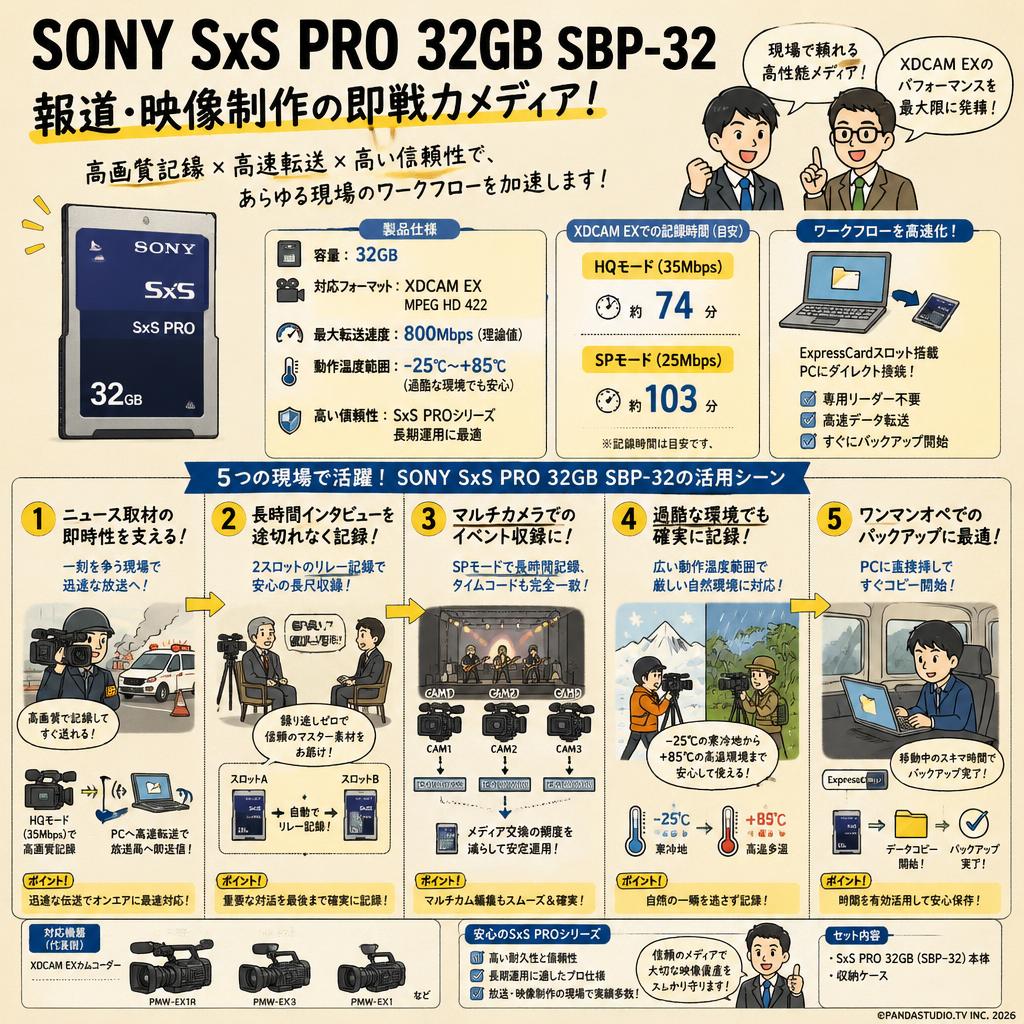 SONY SxS PRO 32GB SBP-32 用途