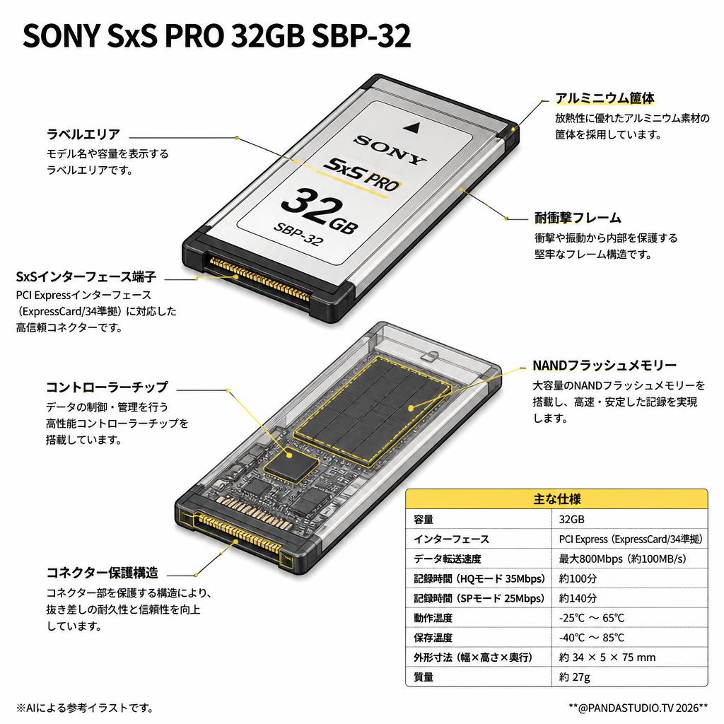 SONY SxS PRO 32GB SBP-32 スペック