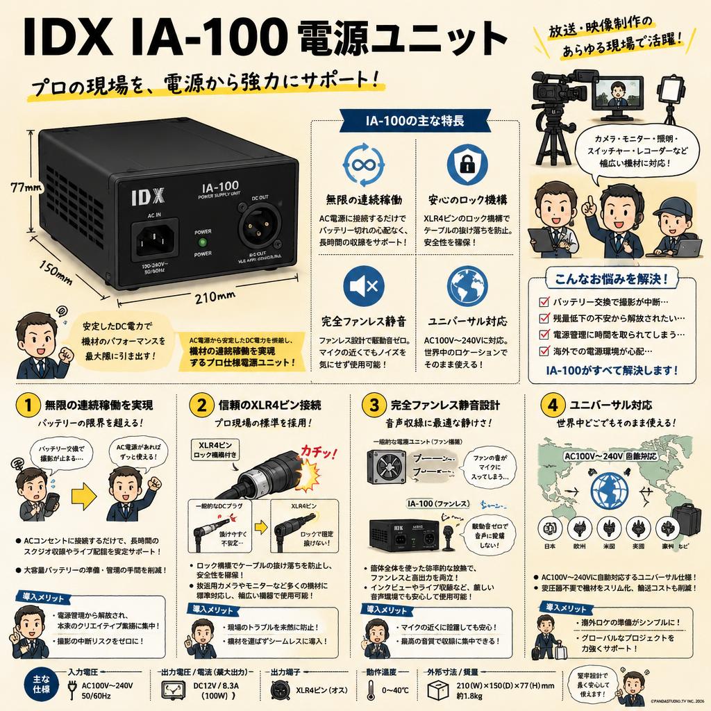 IDX IA-100 電源ユニット 概要