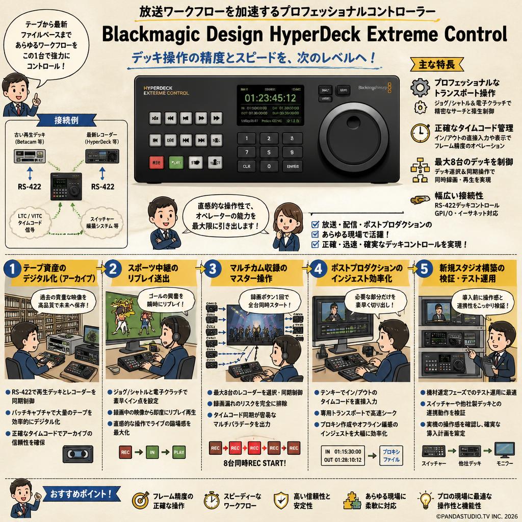 Blackmagic Design HyperDeck Extreme Control 用途