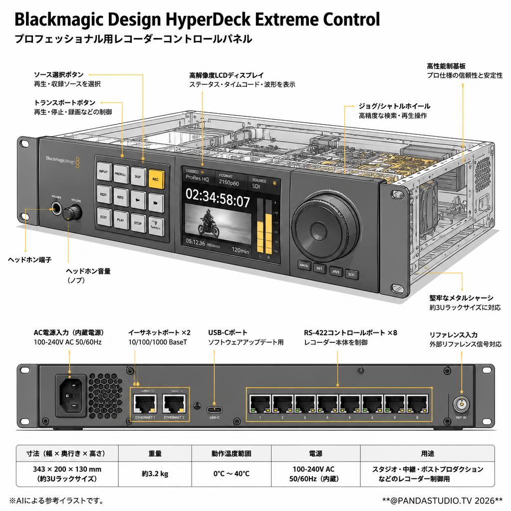 Blackmagic Design HyperDeck Extreme Control スペック
