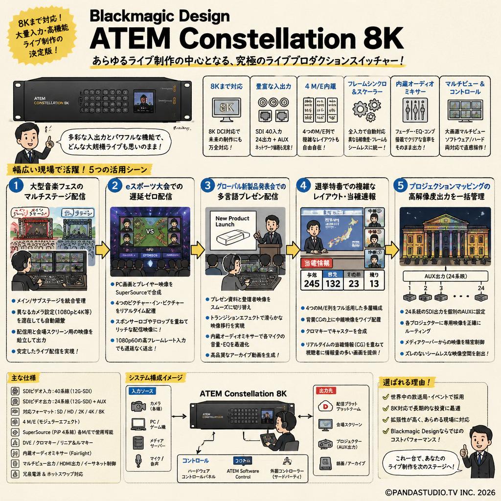 Blackmagic Design ATEM Constellation 8K 用途