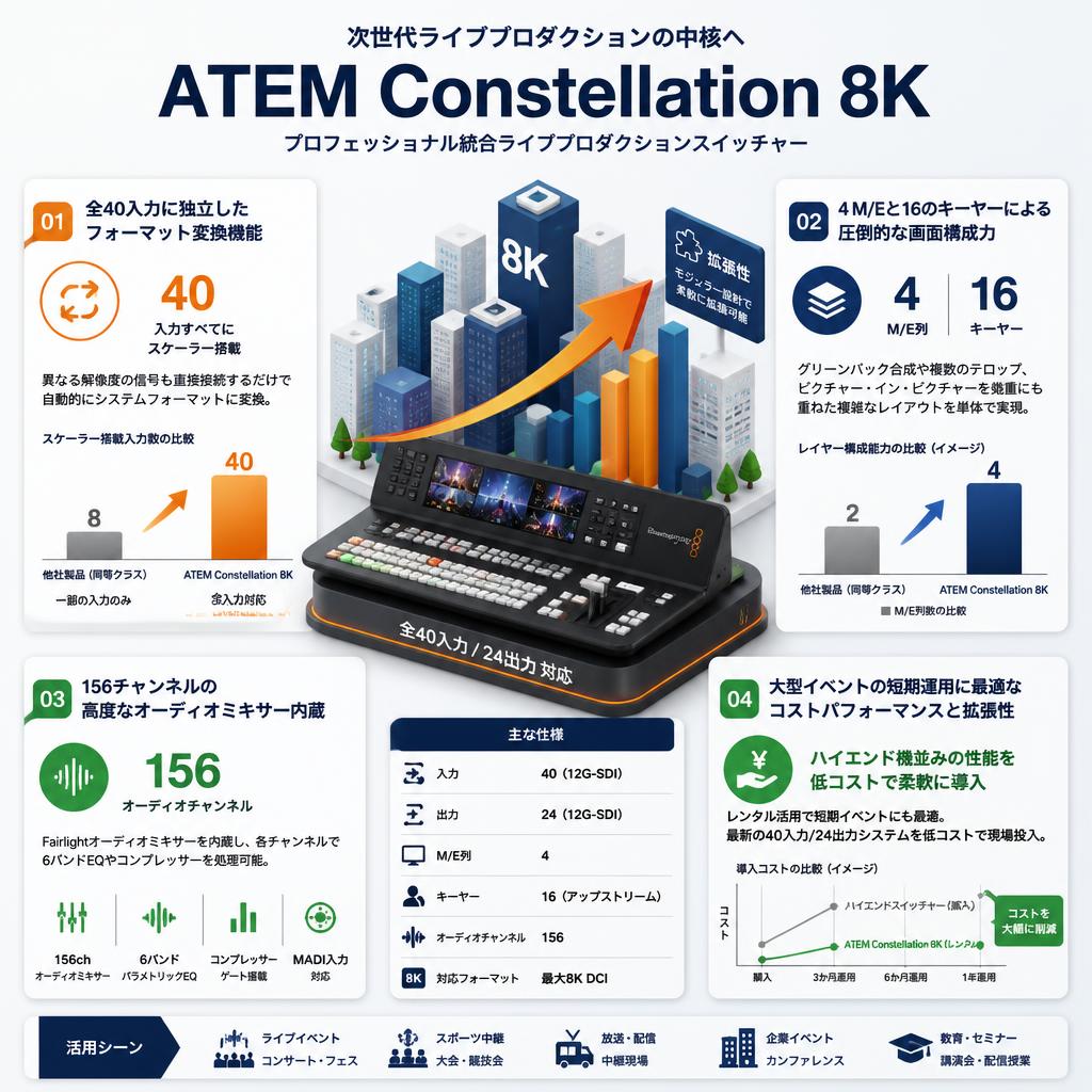 Blackmagic Design ATEM Constellation 8K セールスポイント