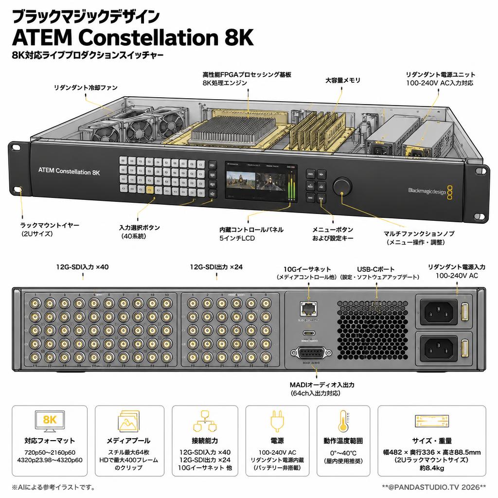 Blackmagic Design ATEM Constellation 8K スペック