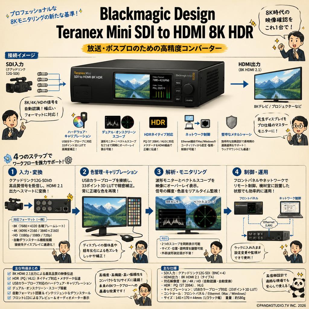 Blackmagic Design Teranex Mini SDI to HDMI 8K HDR 概要