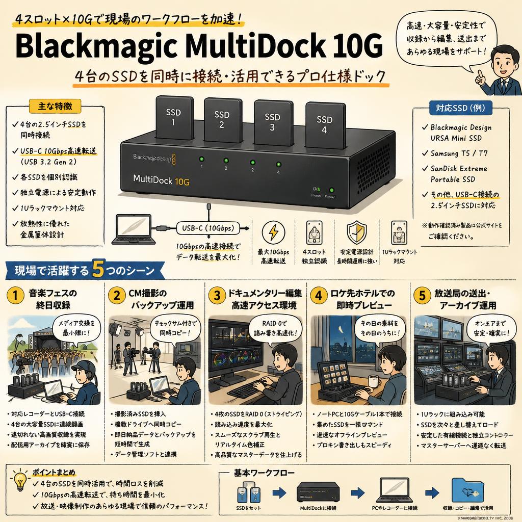 Blackmagic Design Blackmagic MultiDock 10G 用途