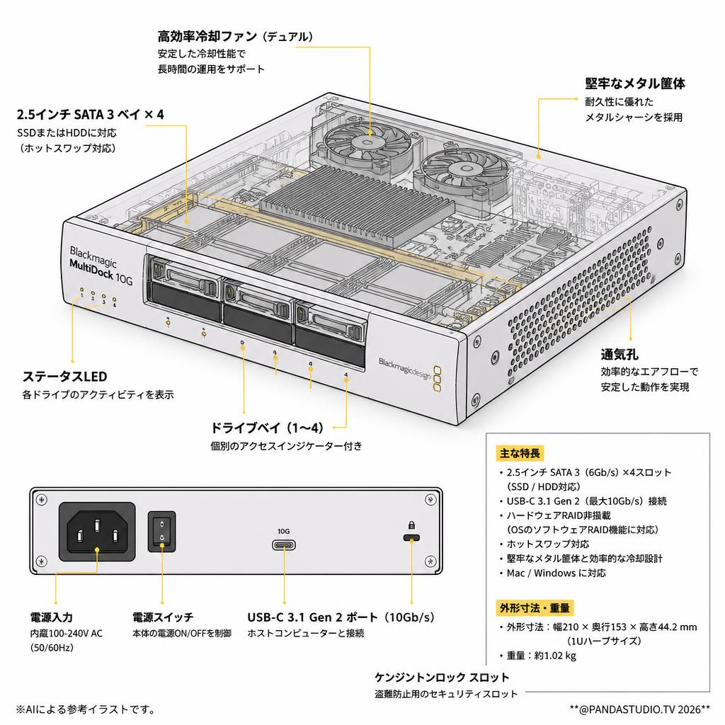Blackmagic Design Blackmagic MultiDock 10G スペック