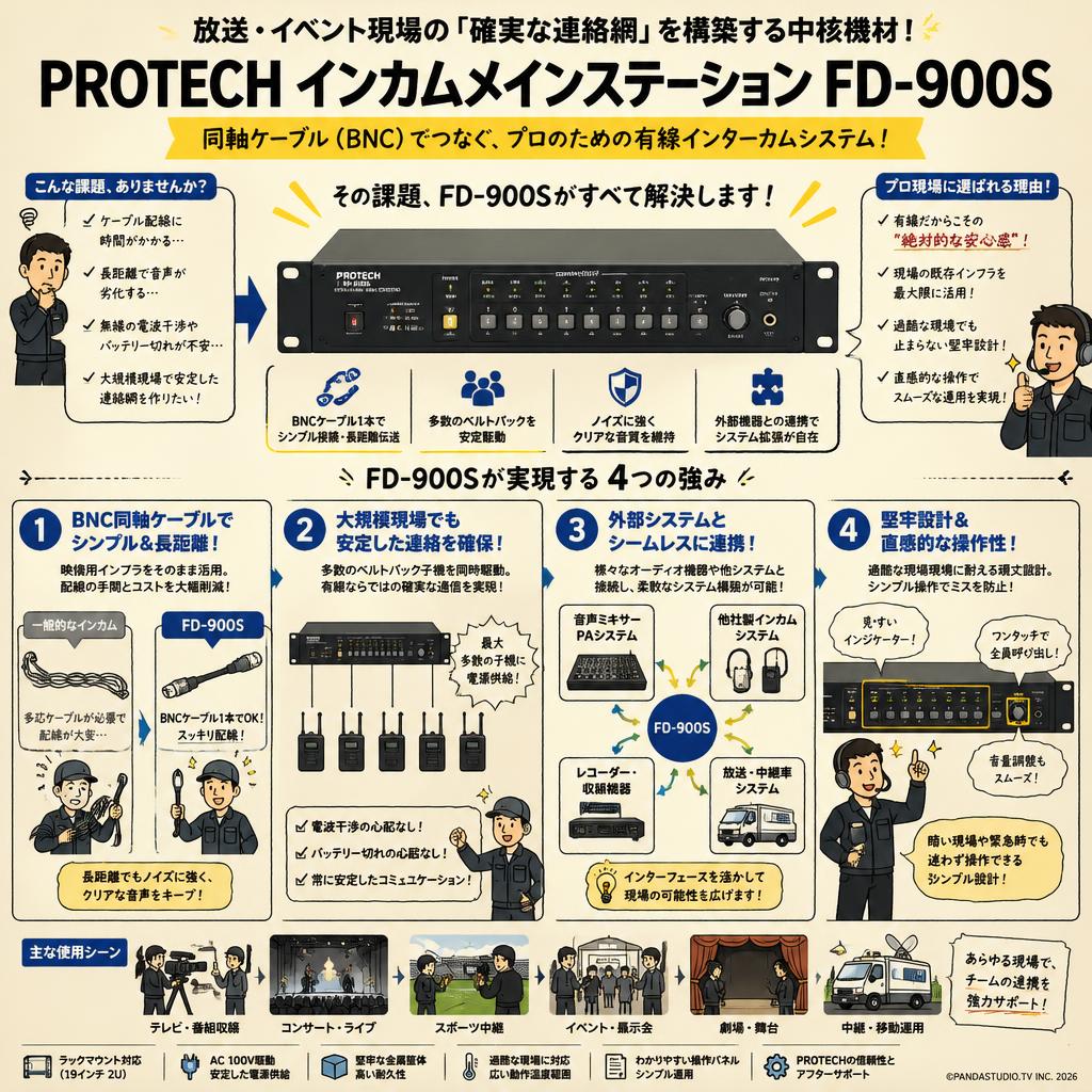 PROTECH インカムメインステーション FD-900S 概要