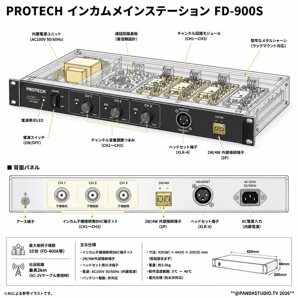PROTECH インカムメインステーション FD-900S スペック