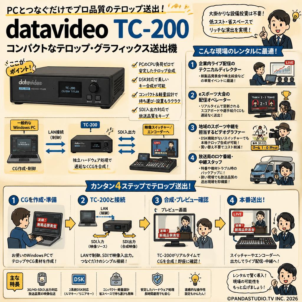 datavideo TC-200 おもな対象のお客様