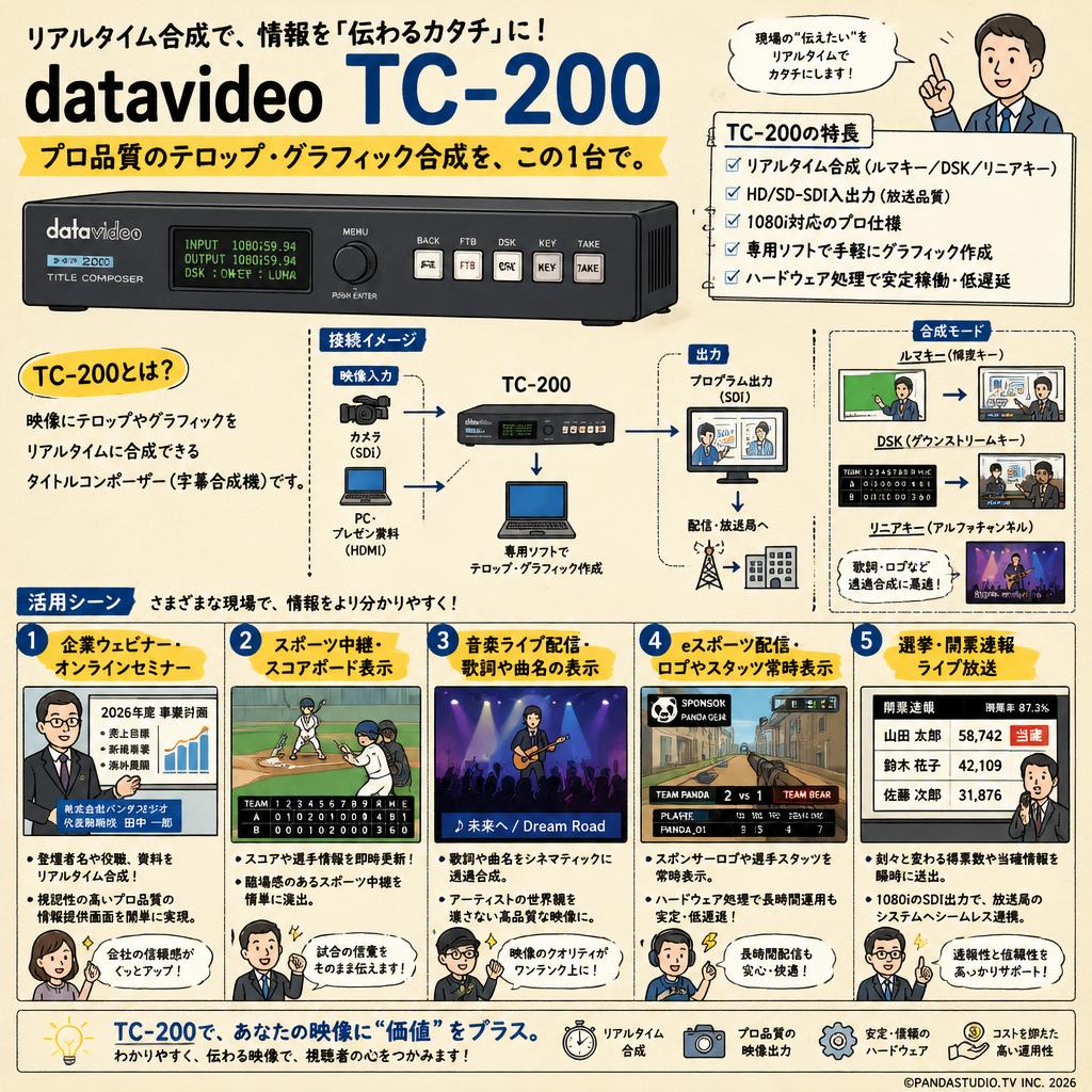 datavideo TC-200 用途