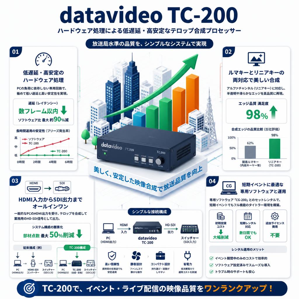 datavideo TC-200 セールスポイント