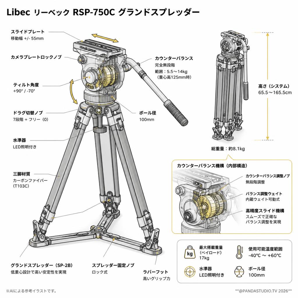 Libec リーベック RSP-750C グランドスプレッダー スペック