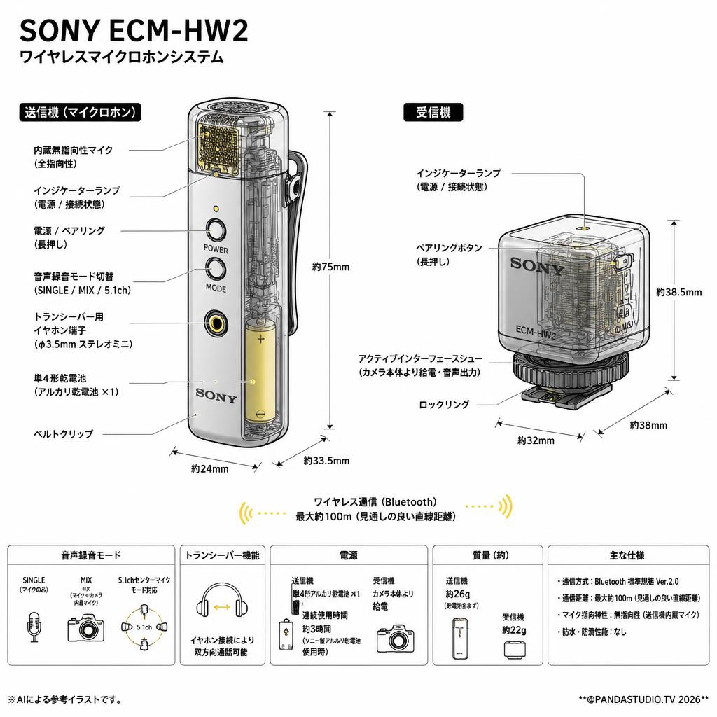 SONY ECM-HW2 スペック