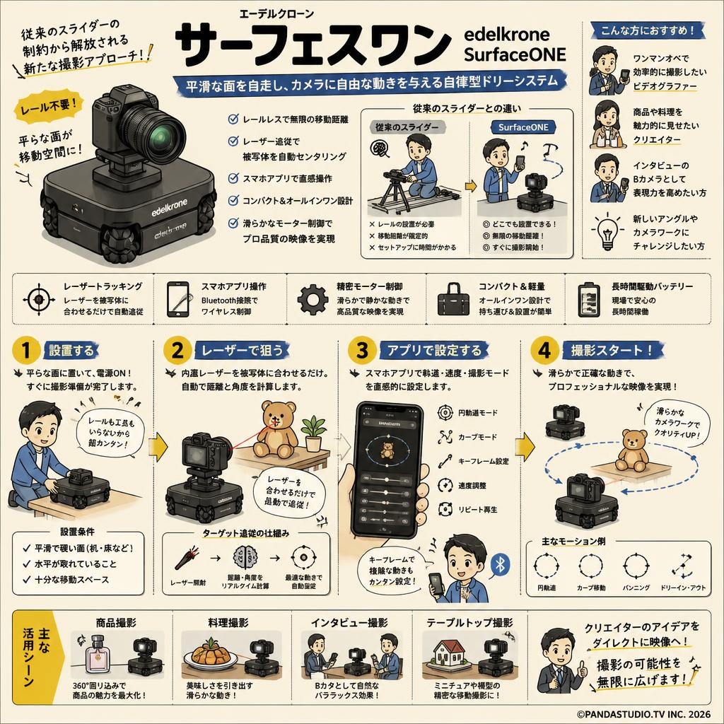 エーデルクローン サーフェスワン edelkrone SurfaceONE 概要
