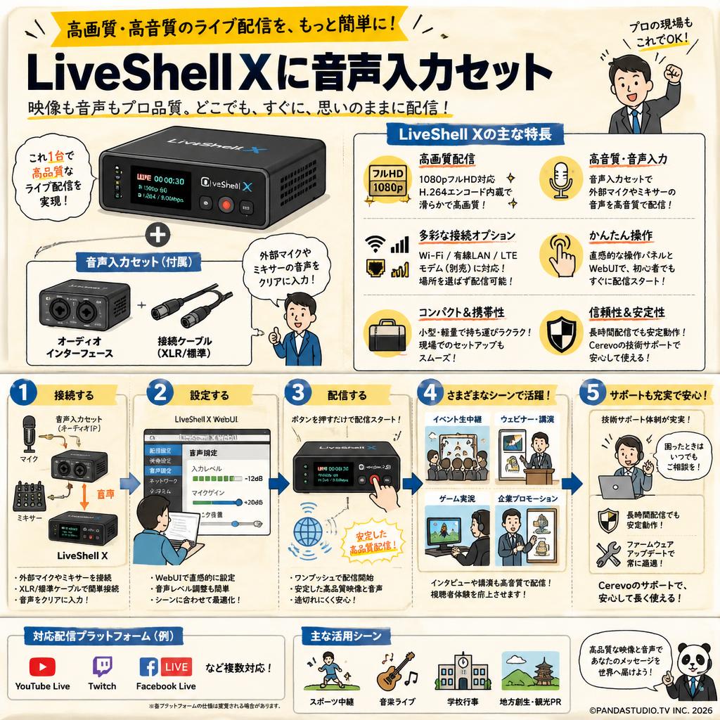LiveShellXに音声入力セット 概要