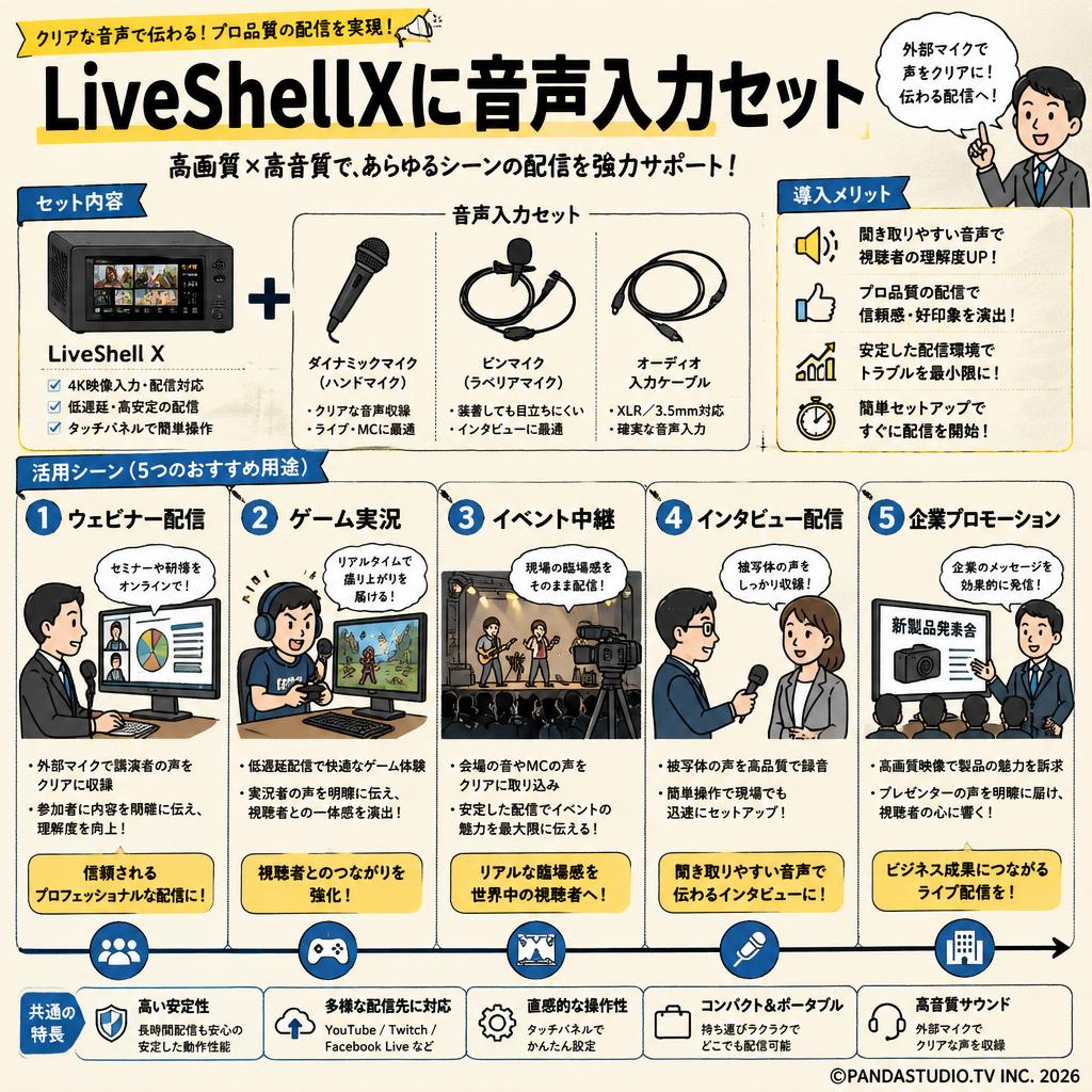 LiveShellXに音声入力セット 用途