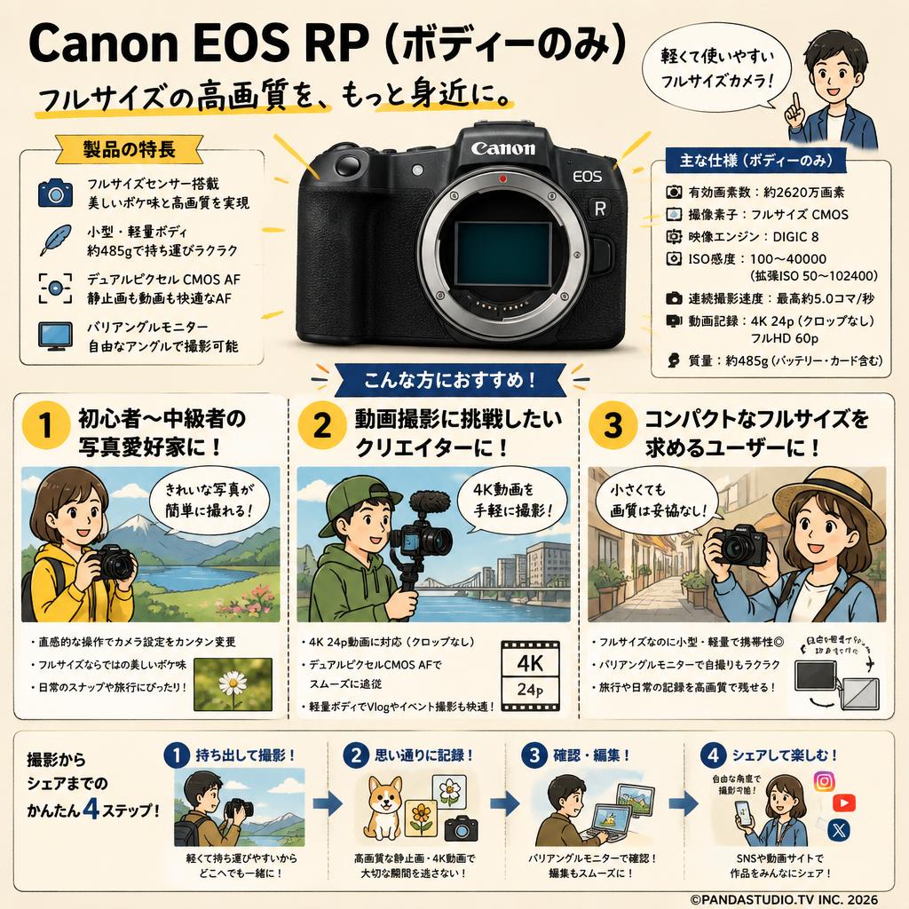 Canon EOS RP（ボディーのみ） おもな対象のお客様