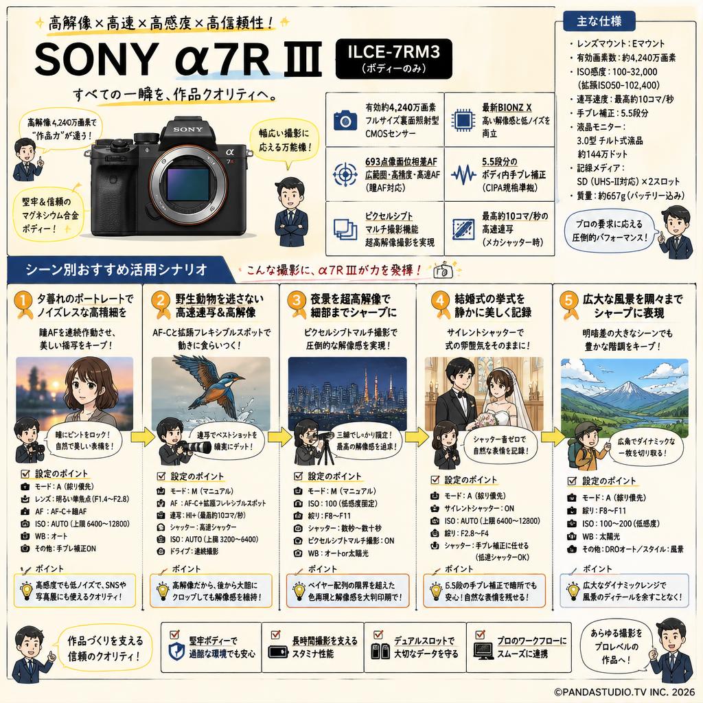 SONY α7R III ILCE-7RM3（ボディーのみ） 用途