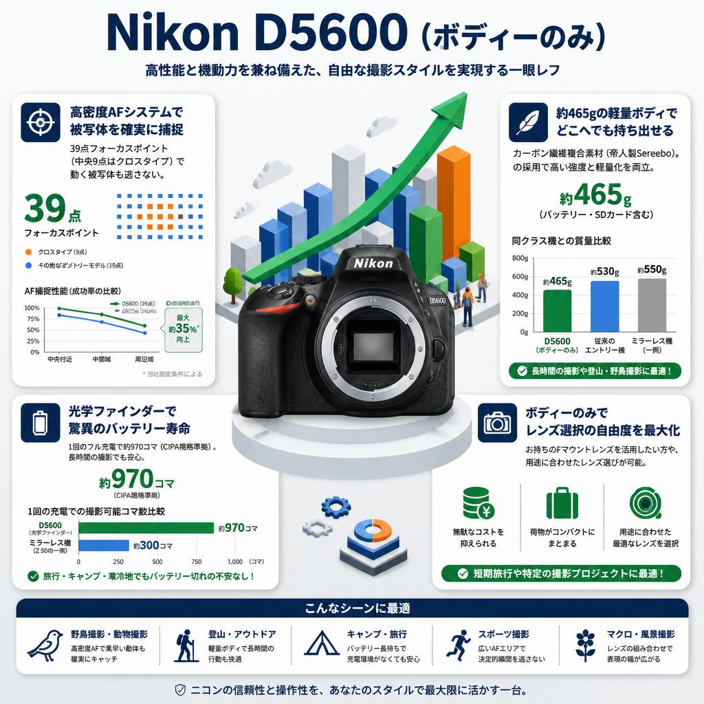 Nikon D5600（ボディーのみ） セールスポイント