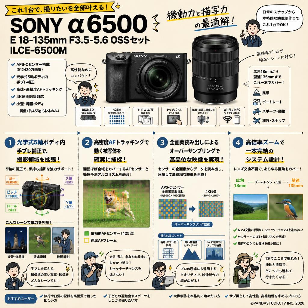 SONY α6500 E 18-135mm F3.5-5.6 OSSセット ILCE-6500M 概要