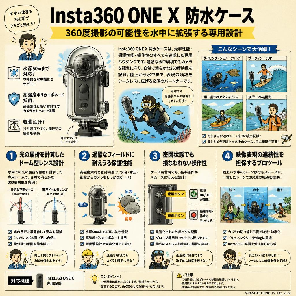 Insta360 ONE X 防水ケース 概要