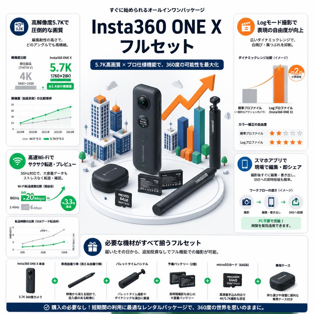 Insta360 ONE X フルセット セールスポイント