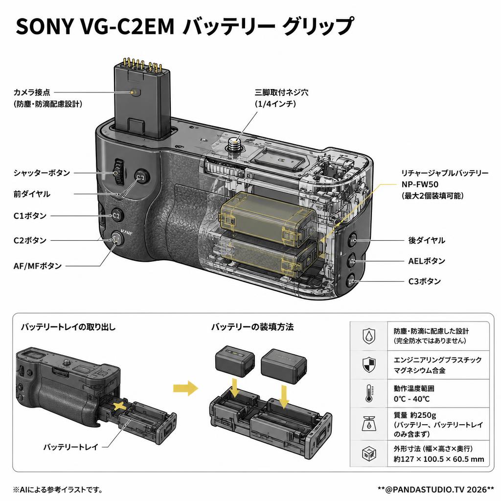 SONY VG-C2EM バッテリー グリップ スペック