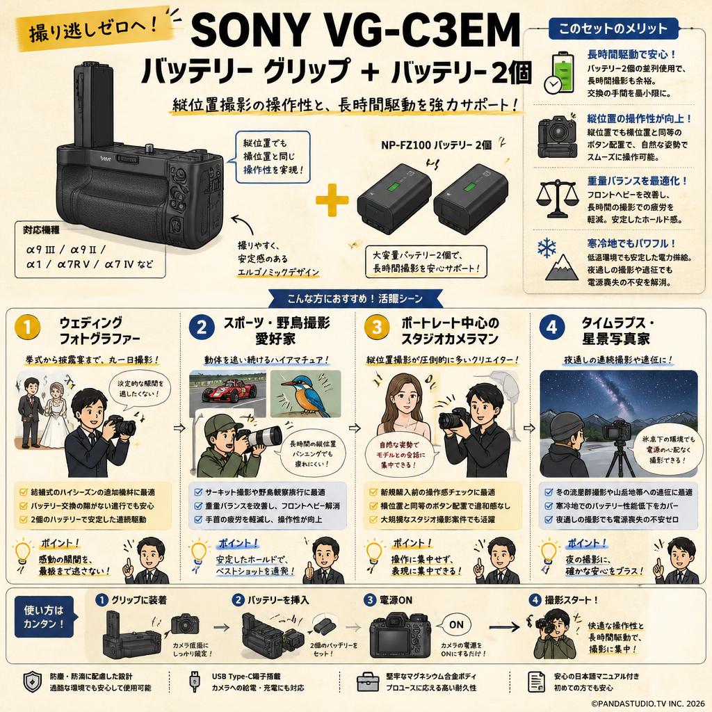 SONY VG-C3EM バッテリー グリップ ＋ バッテリー 2個 おもな対象のお客様