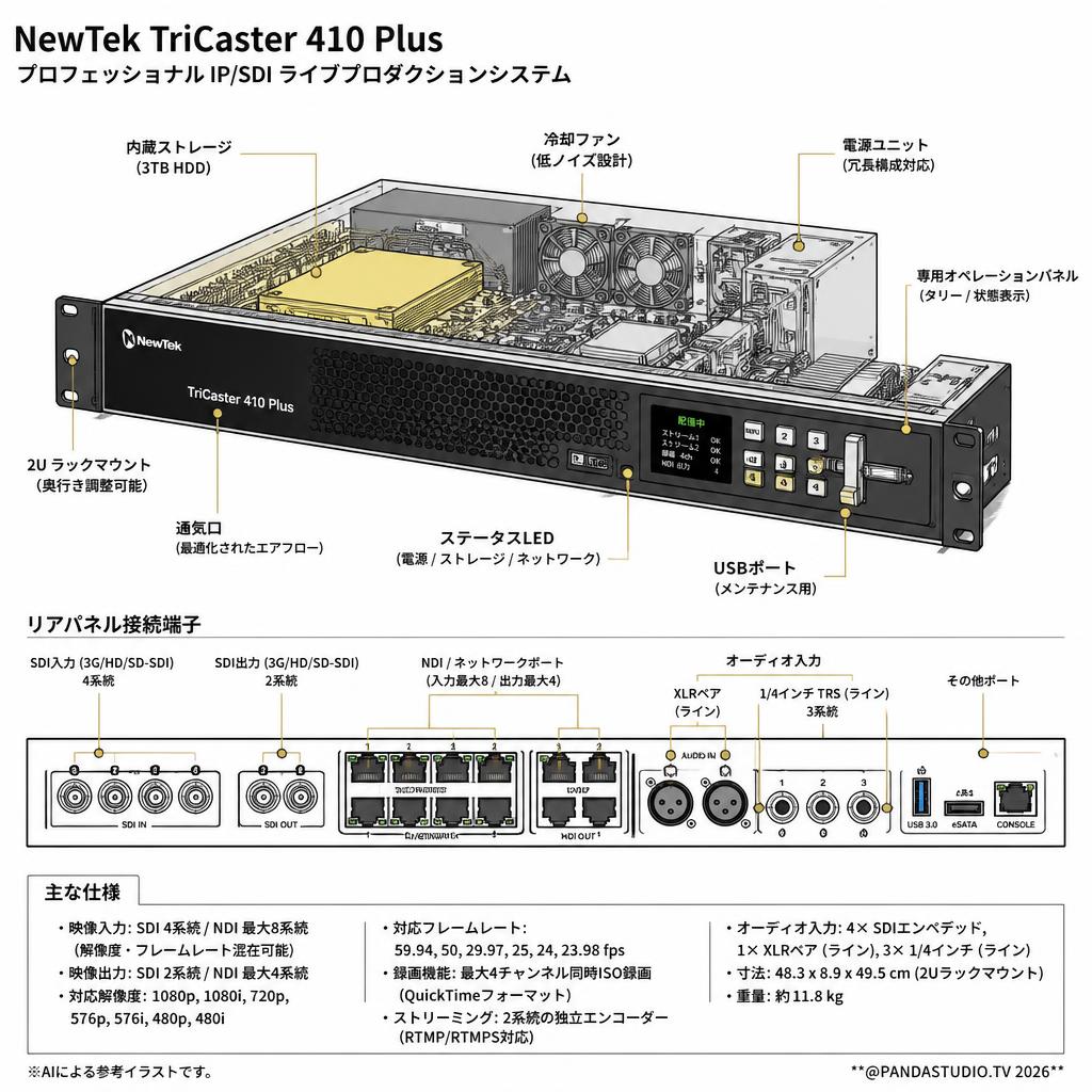 NewTek TriCaster 410 Plus スペック