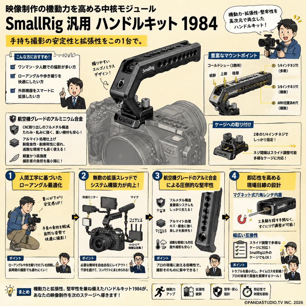 SmallRig 汎用 ハンドルキット 1984 概要