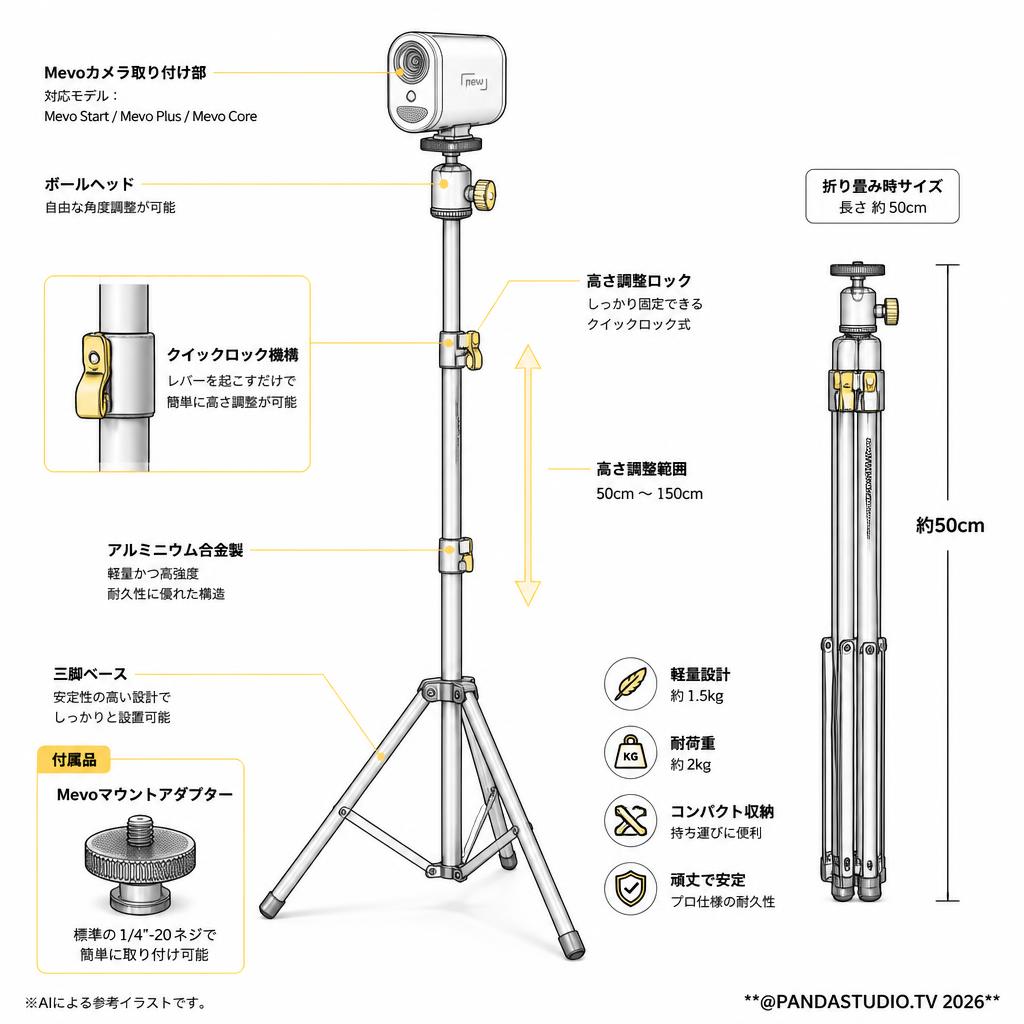 Livestream Mevo Stand スペック