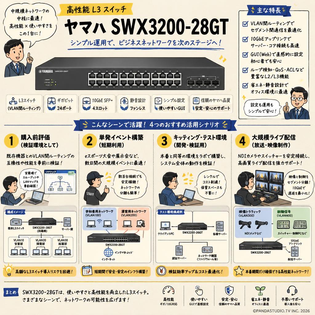 ヤマハ SWX3200-28GT おもな対象のお客様