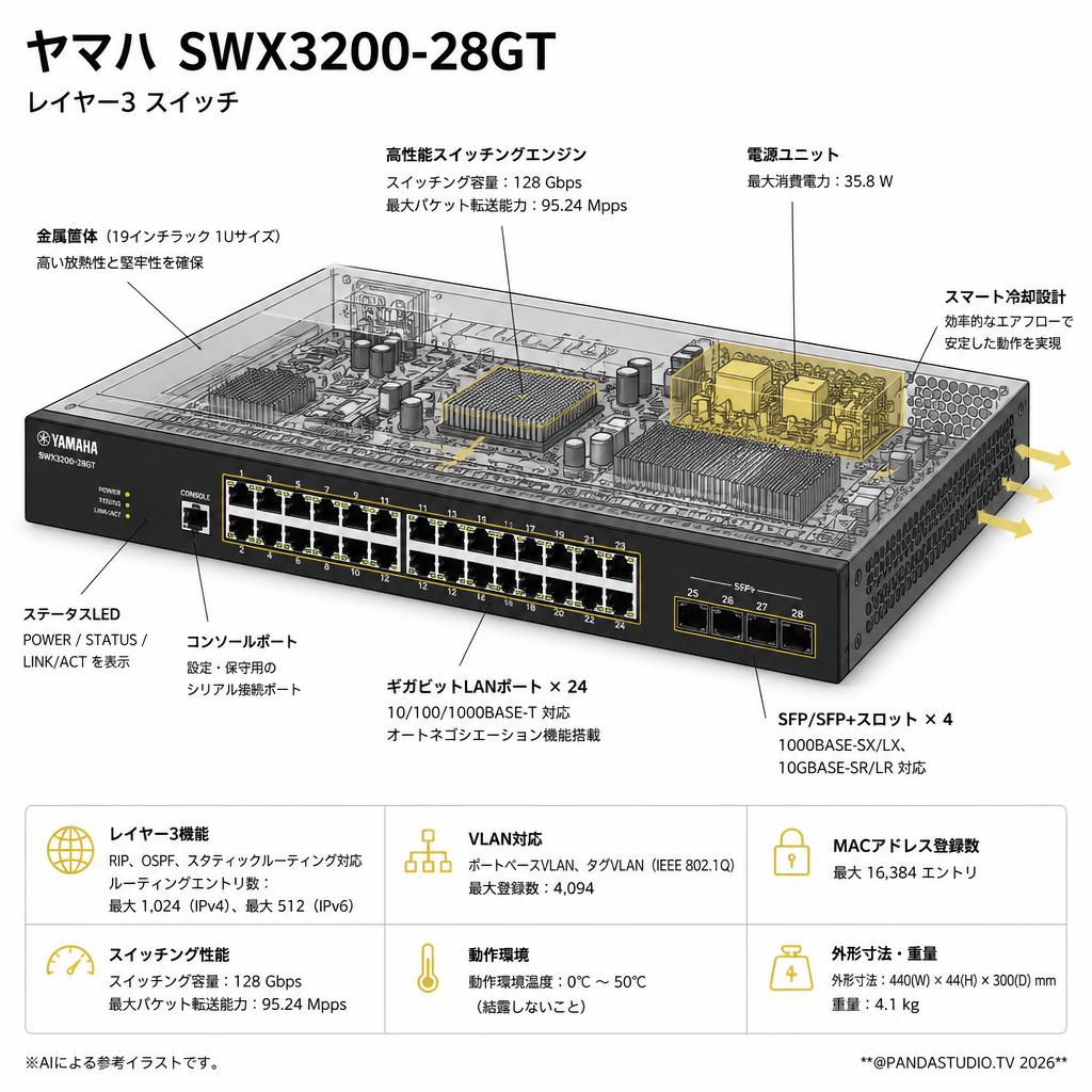 ヤマハ SWX3200-28GT スペック