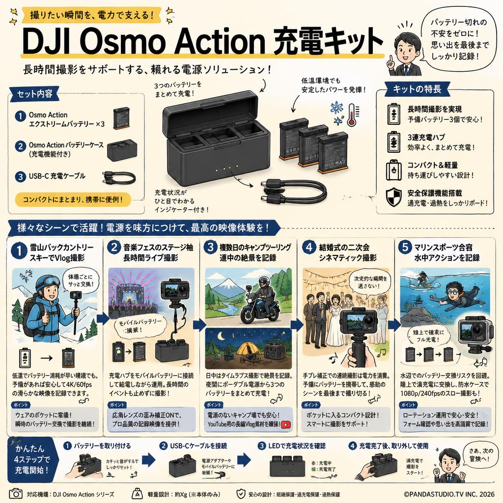 DJI Osmo Action 充電キット 用途