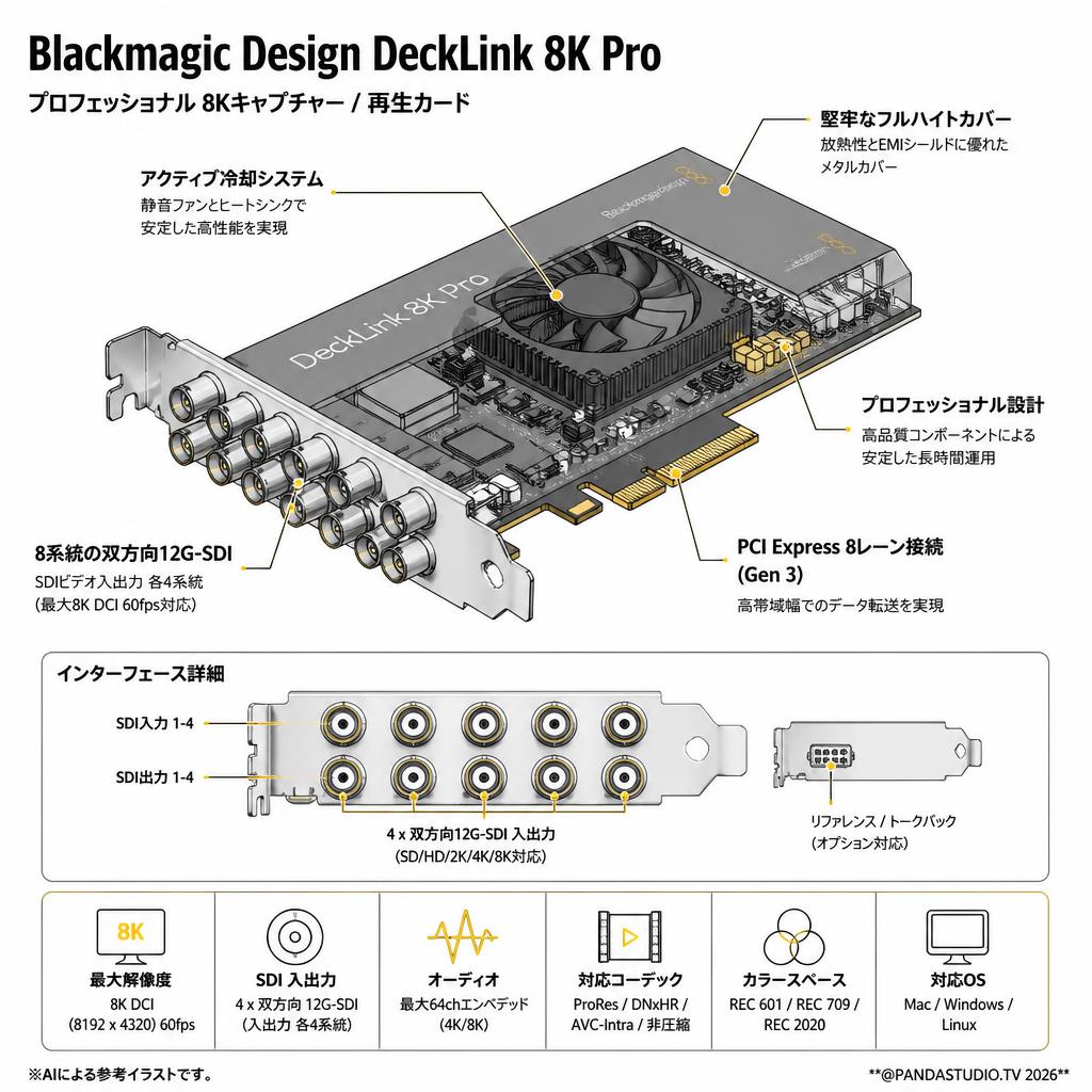 Blackmagic Design DeckLink 8K Pro スペック