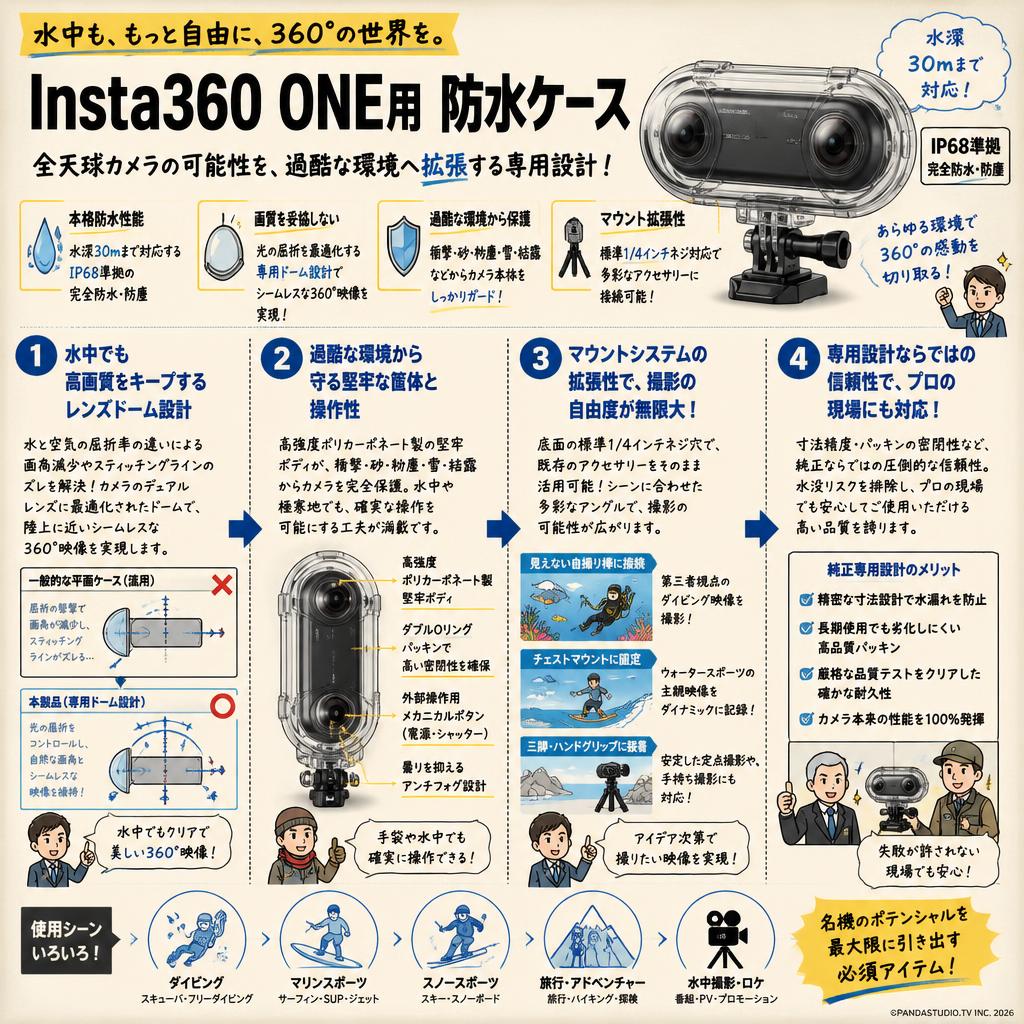 Insta360 ONE用 防水ケース 概要