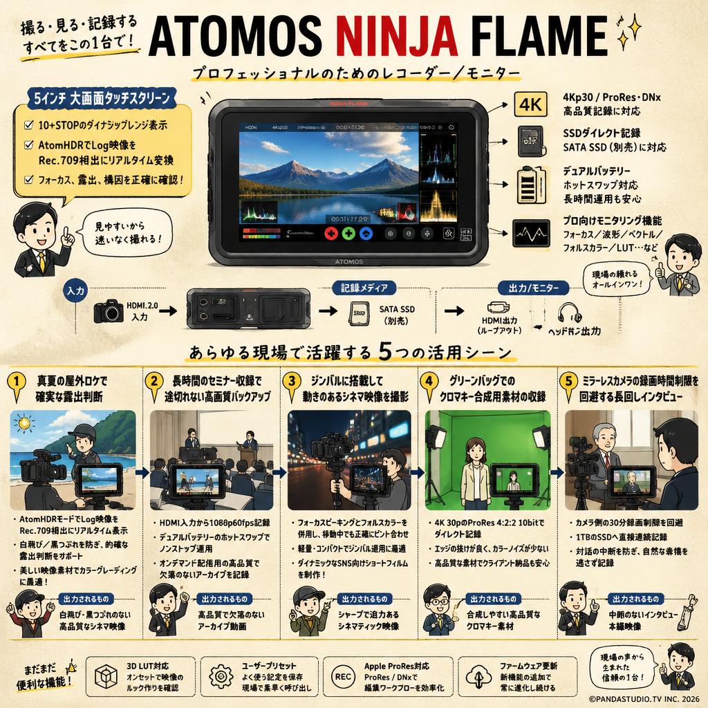 ATOMOS NINJA FLAME 用途